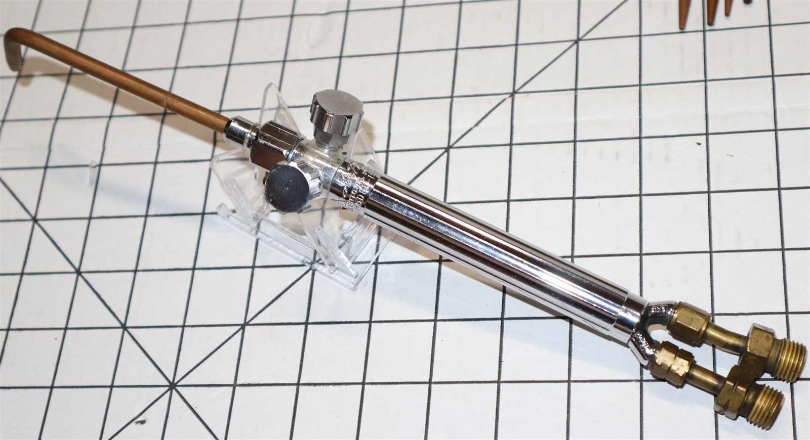 Air Products USA 1921 Torch Handle 6129 Cutting Attachment & Tips Oxy-Acetylene