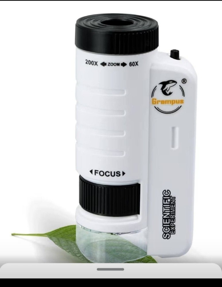 100X-250X Mini Pocket Microscope for Kids Adults, Protable Handheld Microscope