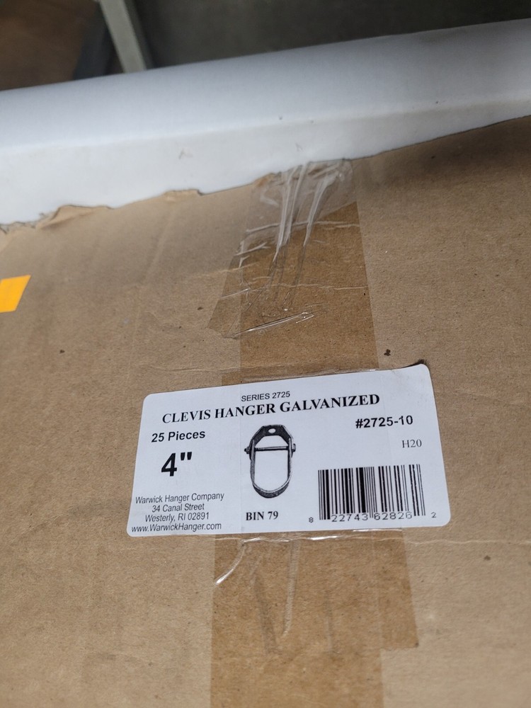 Warwick Adjustable Clevis Hanger 4" Pipe Hot Dip Galvanized (Lot 3)