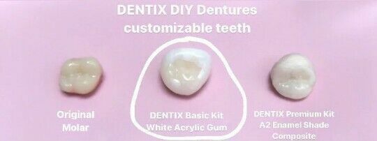 DIY Denture Kit Immediate Partial Denture, Full Denture Upper OR Lower NO MOLD
