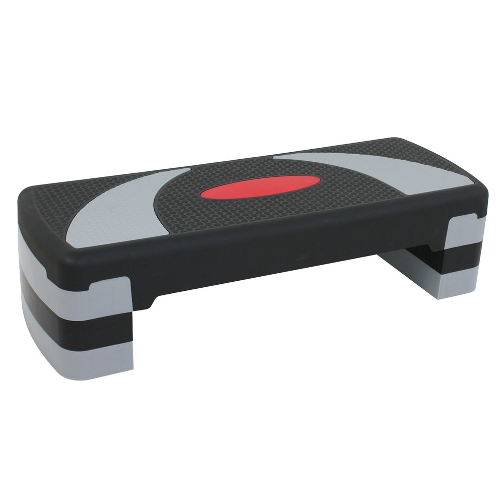 2 Pack 31'' Fitness Aerobic Step Adjust 4" - 6" - 8" Exercise Stepper With Riser