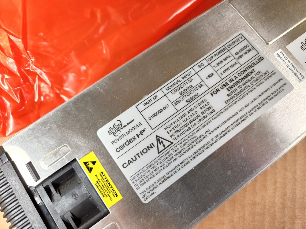 NEW Alpha Technologies 0100003-001 Power Module CXRF-HP 48-2.4kW