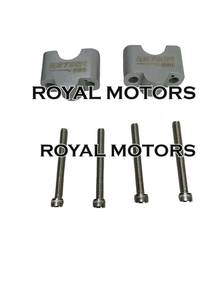 "HANDLEBAR RISER, SILVER" FIT FOR ROYAL ENFIELD SUPER METEOR 650