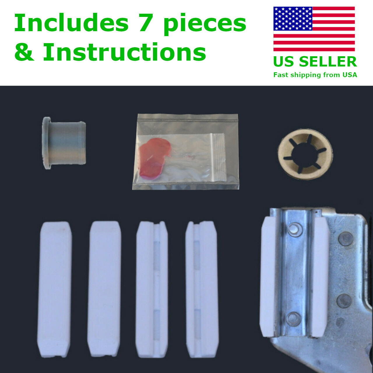 86-91 Camaro Firebird Rear Hatch Motor Pull Down slide Guides Kit