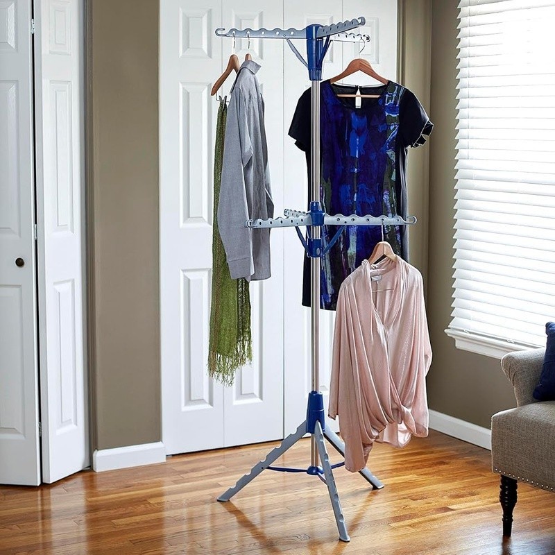 Collapsible Portable Clothes Dryer Folding Laundry Rack Adjustable Height New