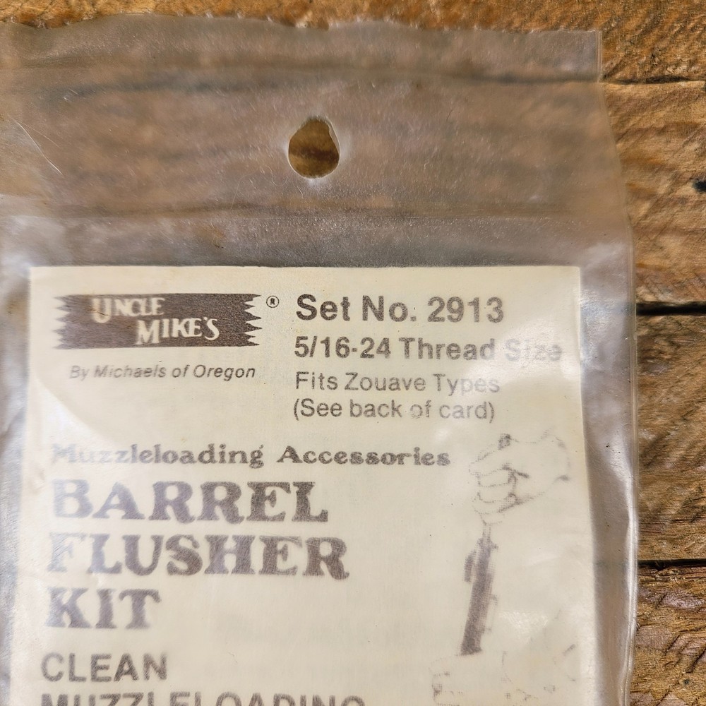 Vintage Uncle Mike’s Barrel Flusher Kit 2913 Muzzleloader 5/16-24 Cleaning Tool