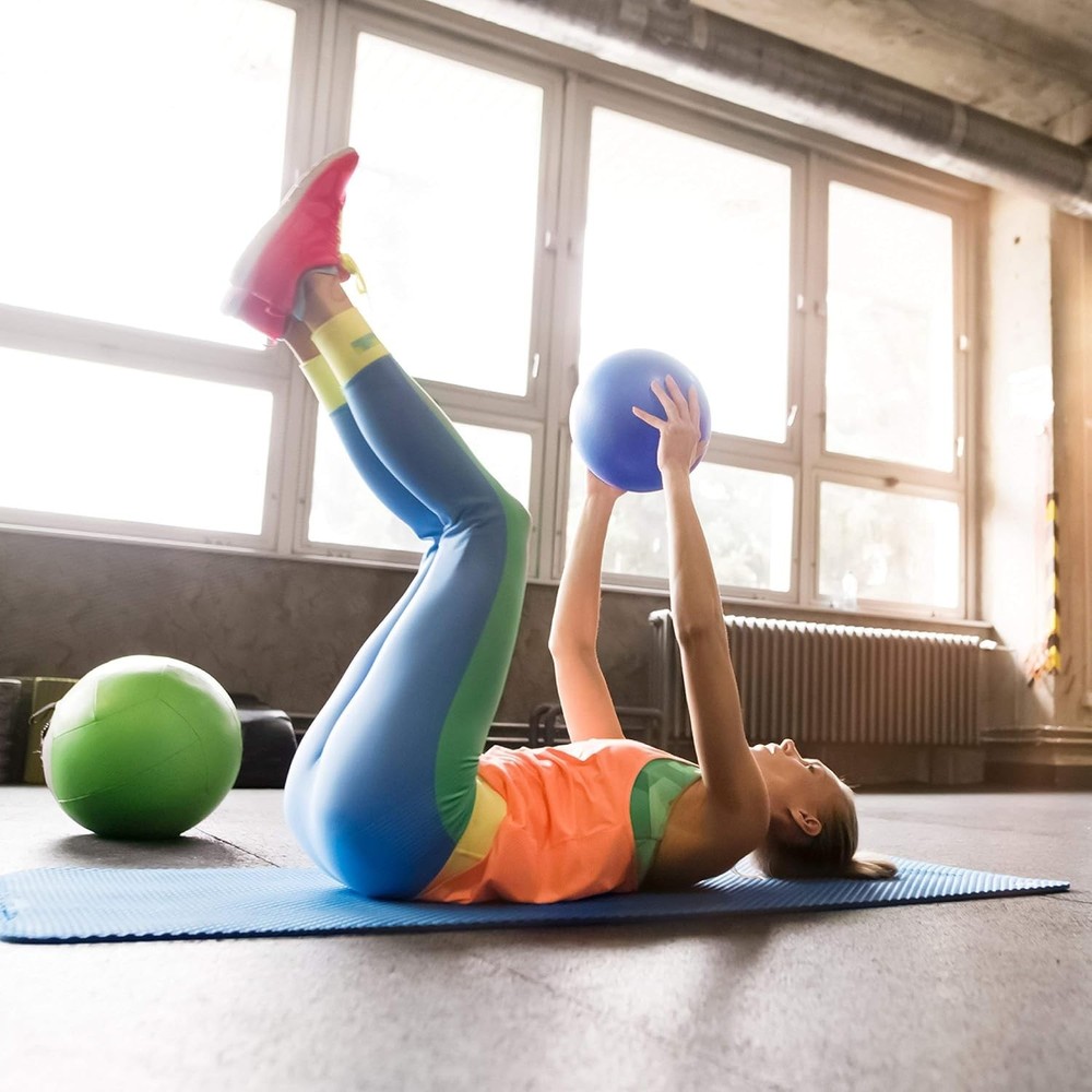 Mini Exercise Ball 9” – Small Pilates & Yoga Stability Ball for Core Strength...