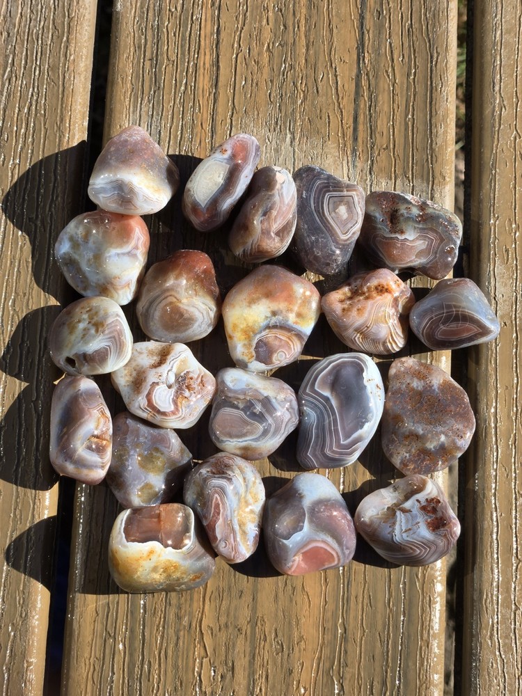 Botswana Agate Selects - SETTING SUN - Rough, Natural, Not Polished A+ Grade