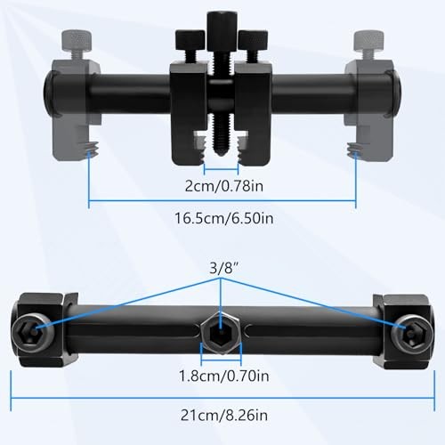 Universal Ribbed Drive Crankshaft Pulley Puller, Kit for Pulley Size from