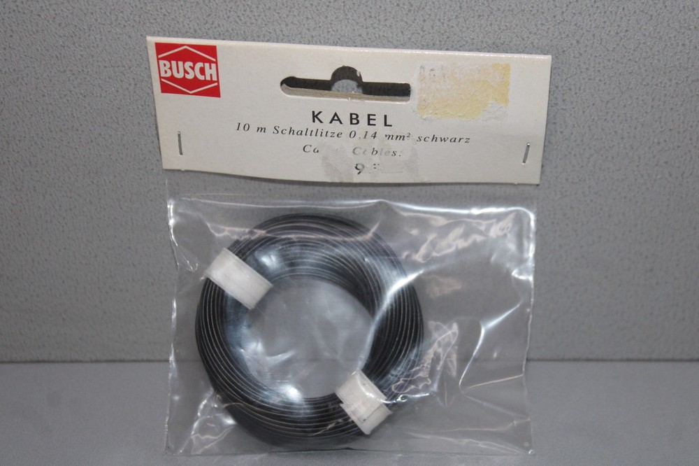 Busch 1795 Switching Cable 0.14mm² Black H0 Scale Original Packaging