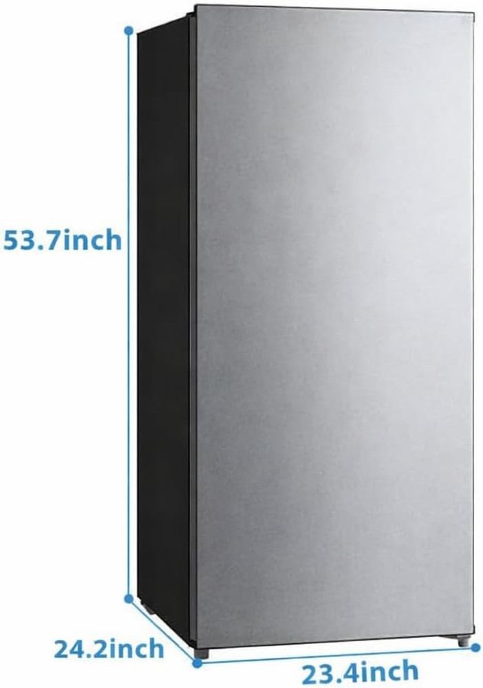 7.1 Cu. Ft. Upright Freezer with Adjustable Temperature, Space-Saving Design, an