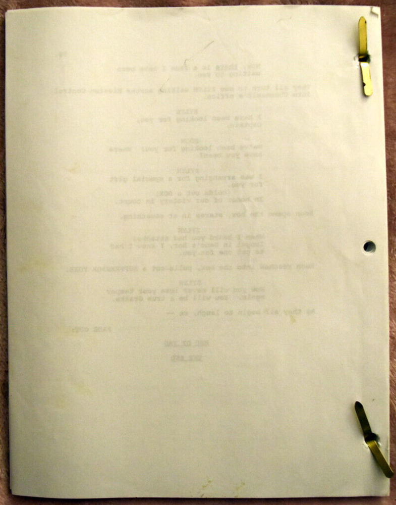 1992 Original Space Rangers " The Trial " First Draft 10/20/92 Script