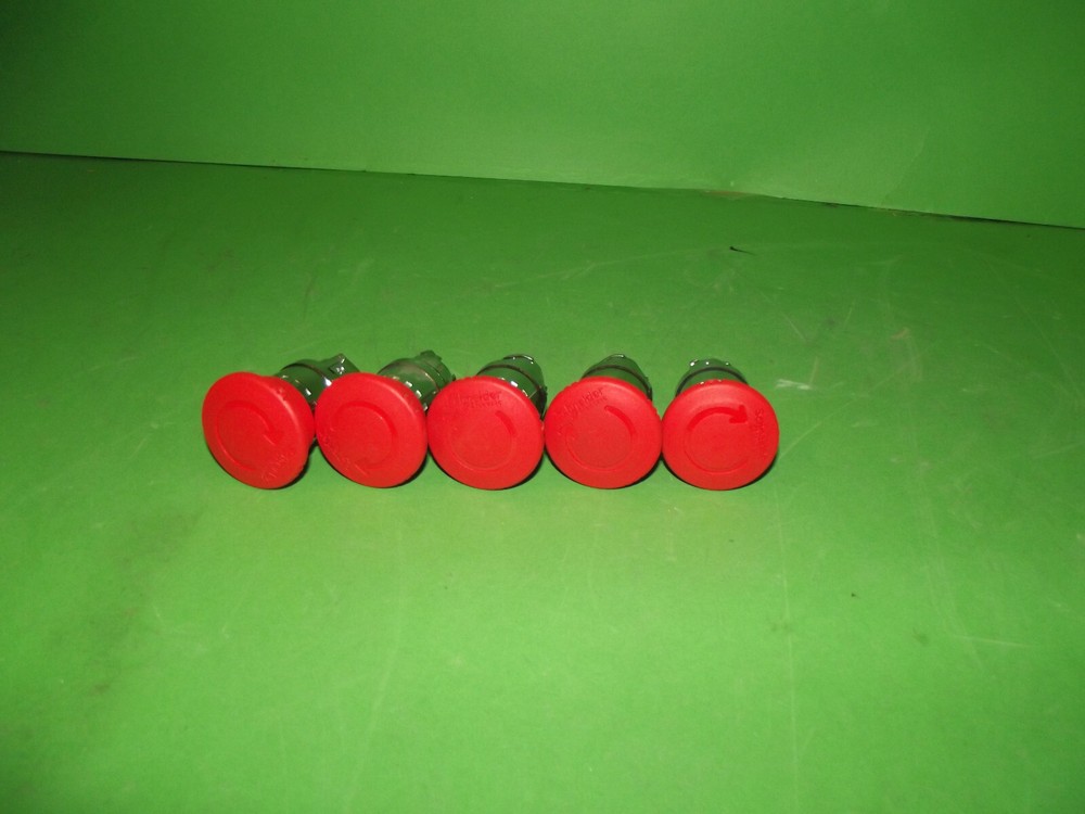 (SET 5 pcs.) Schneider Electric ZB4 BS844 RED Mushroom PB