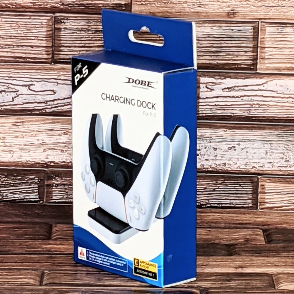 Dobe Dual PS5 Controller Fast Charging Dock, Compact and Lightweight, White