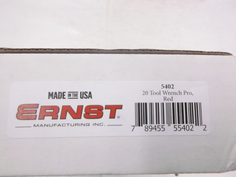 Ernst 5402 Modular Toolbox 20-Tool Wrench Pro Organizer Red