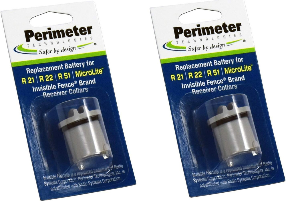 Perimeter Technologies Two-Pack Dog Fence Batteries Compatible with Invisible Fe