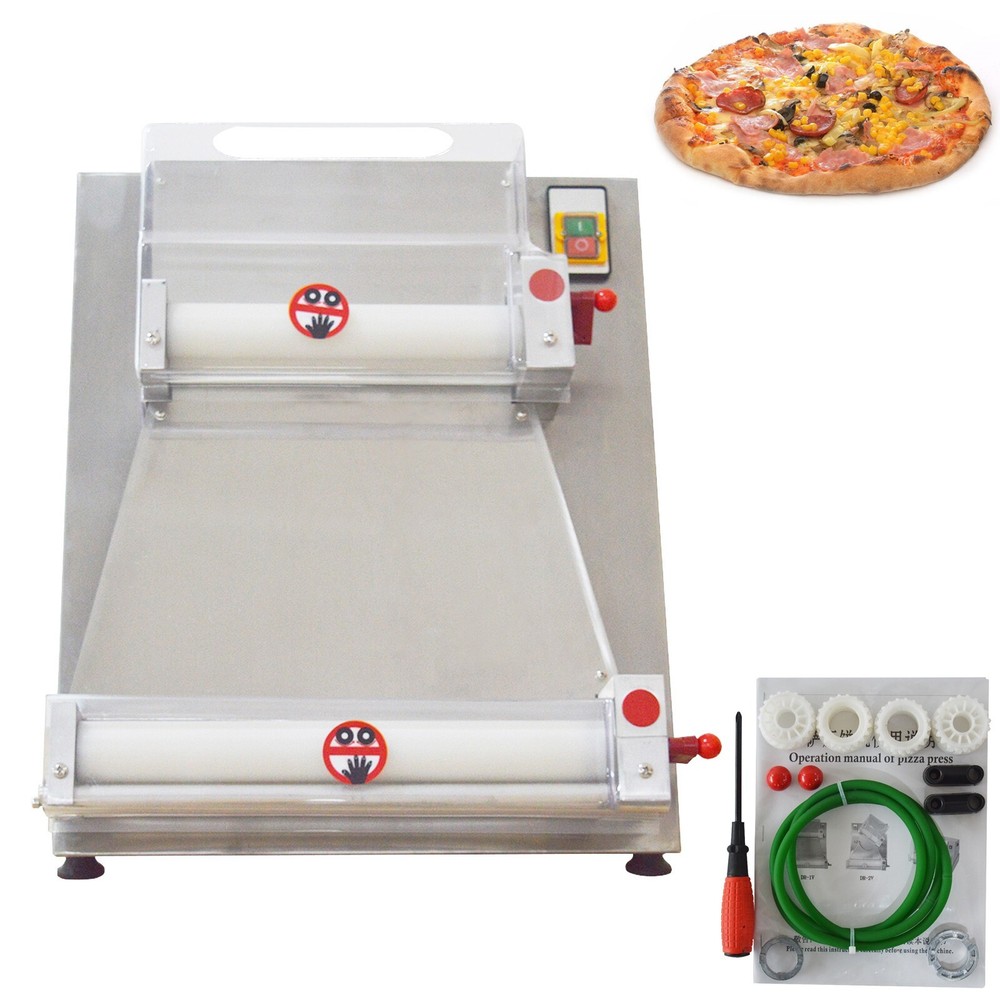 110V Electric Two Roll Pizza Dough Roller Sheeter Pastry Press Making Machine
