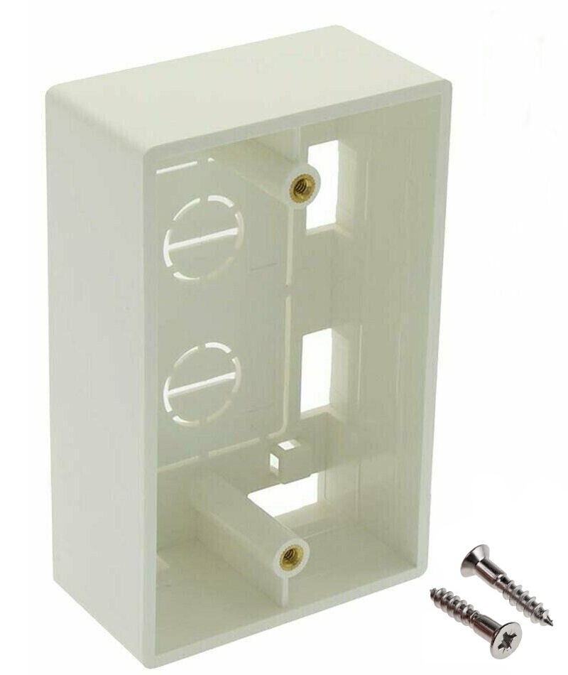 8x Pack Single 1-Gang Surface Mount Junction Mounting Box Wire Cable Wall Plate