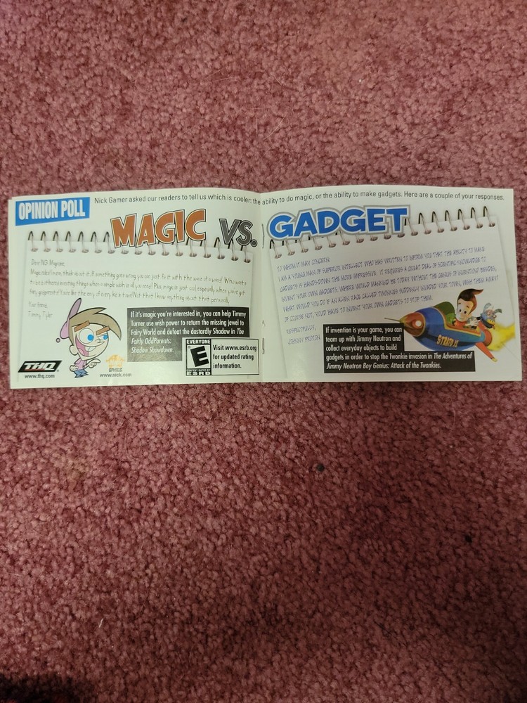 Nick Gamer Magazine THQ Mini Insert Only #104352