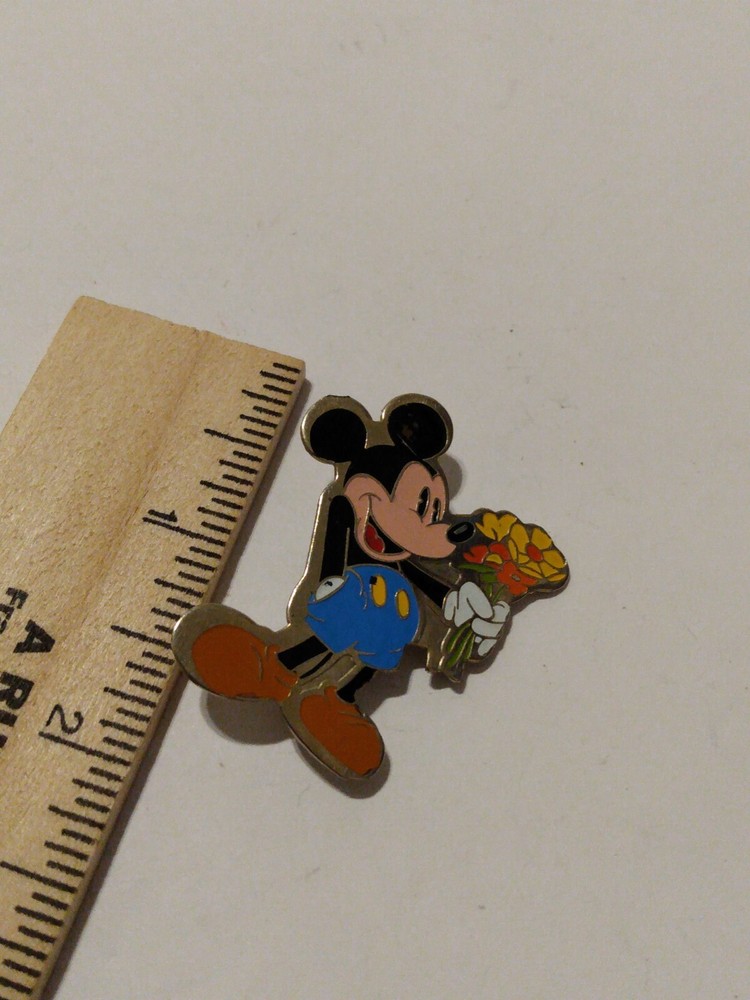 Multicolor Mickey Mouse Flower Bouquet Lapel Pin