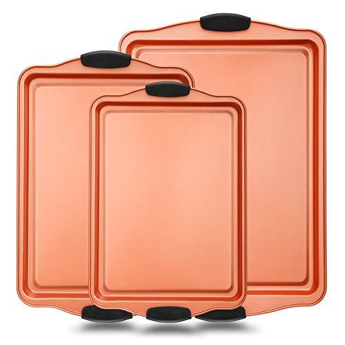 NutriChef NCSBS3S45 3 Piece Baking Pan Set