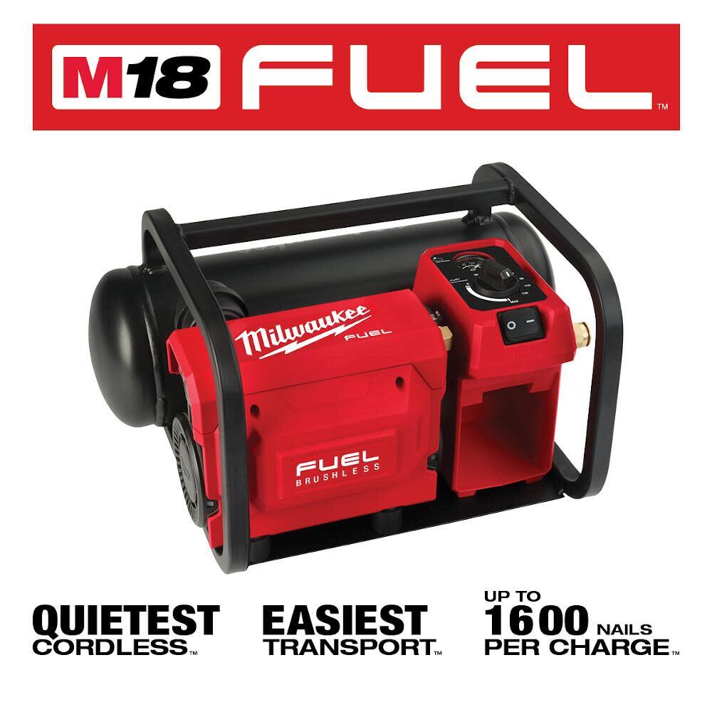 Milwaukee M18 Fuel Air Compressor 2 Gallon Certified Refurbished Bare Tool