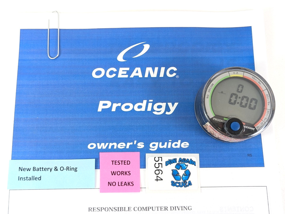 Oceanic Prodigy Scuba Dive Computer Puck Module with Manual                #5564