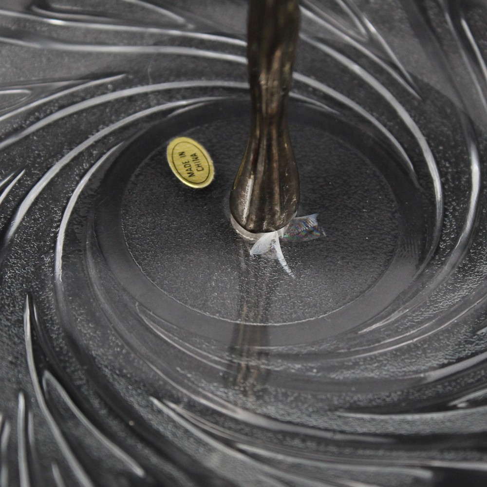 Regency Silverplate and Clear Glass Serving Tray