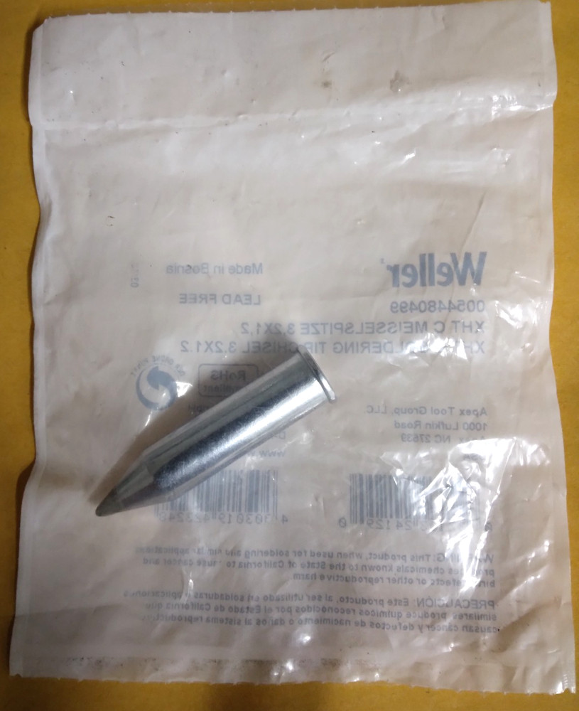 Weller XHT C Soldering Tip, Chisel Tip, 3.2 X 1.2