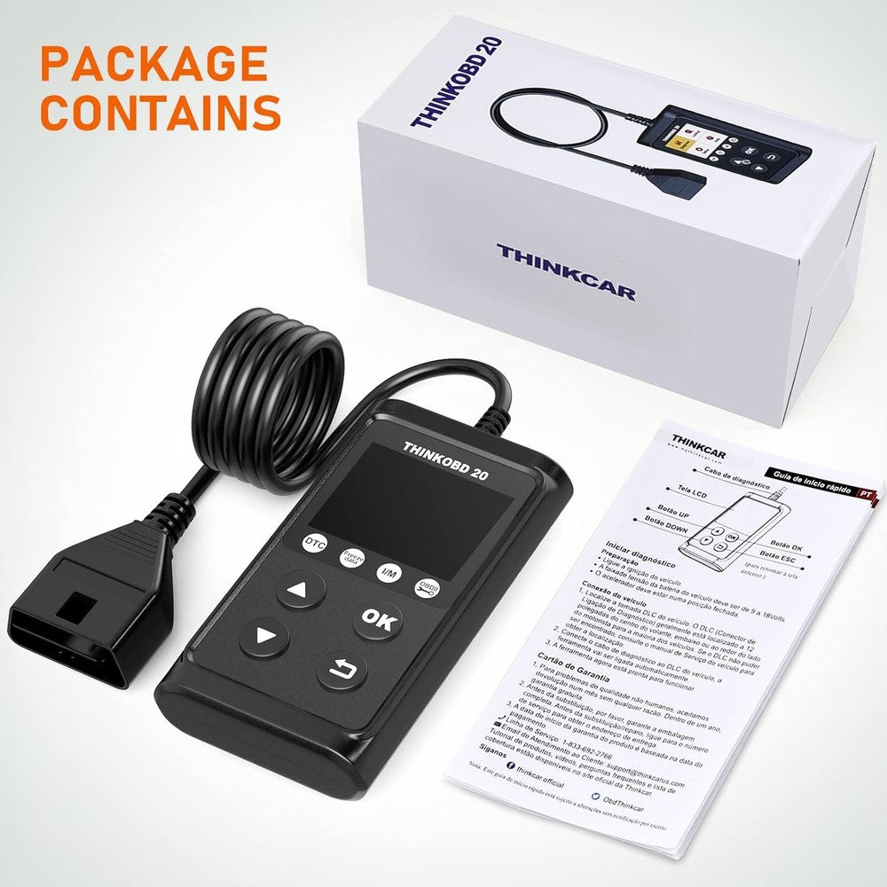 USED ThinkOBD 20 OBD2 Scanner Car Engine Fault Code Reader Diagnostic Scan Tool