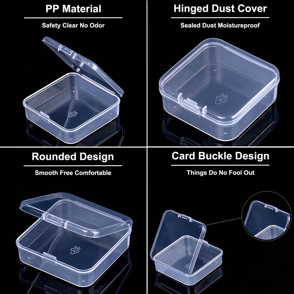 Bead Organizer, 30Pcs Small Clear Plastic Storage Containers with
