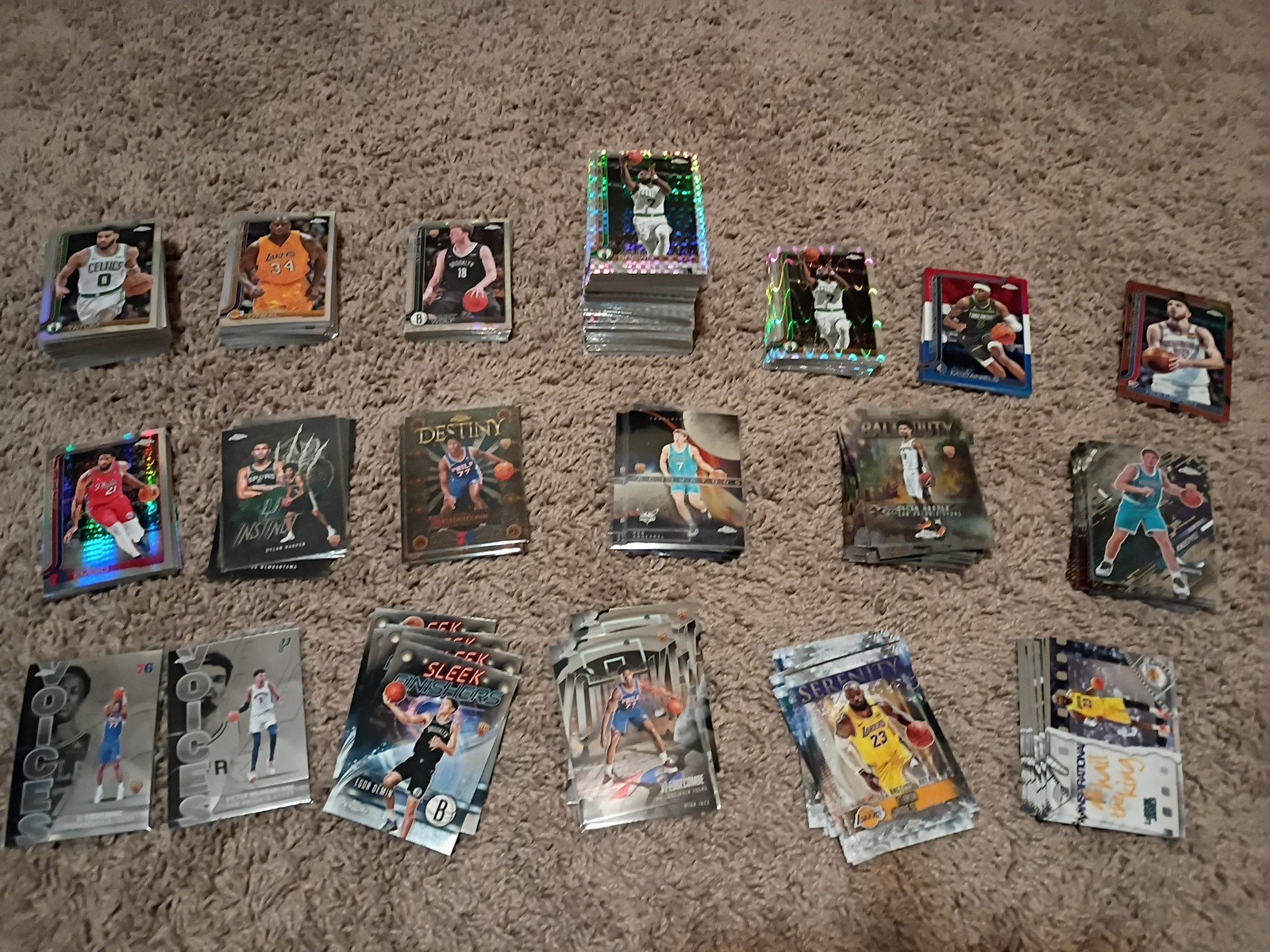 2025-26 Topps Chrome Basketball Parallel Insert Lot Knueppel LeBron Aprox 350