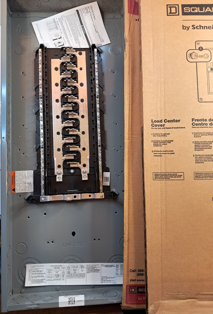 HomeLine Square D Indoor Load Center Electrical Panel Plug-on Neutral Ready New