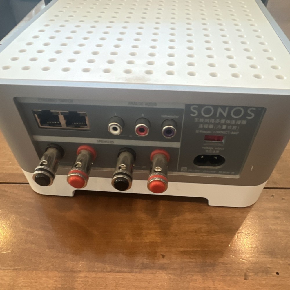 Sonos CONNECT:AMP Wireless 2-Channel Power Amplifier 200W White Gray 2013