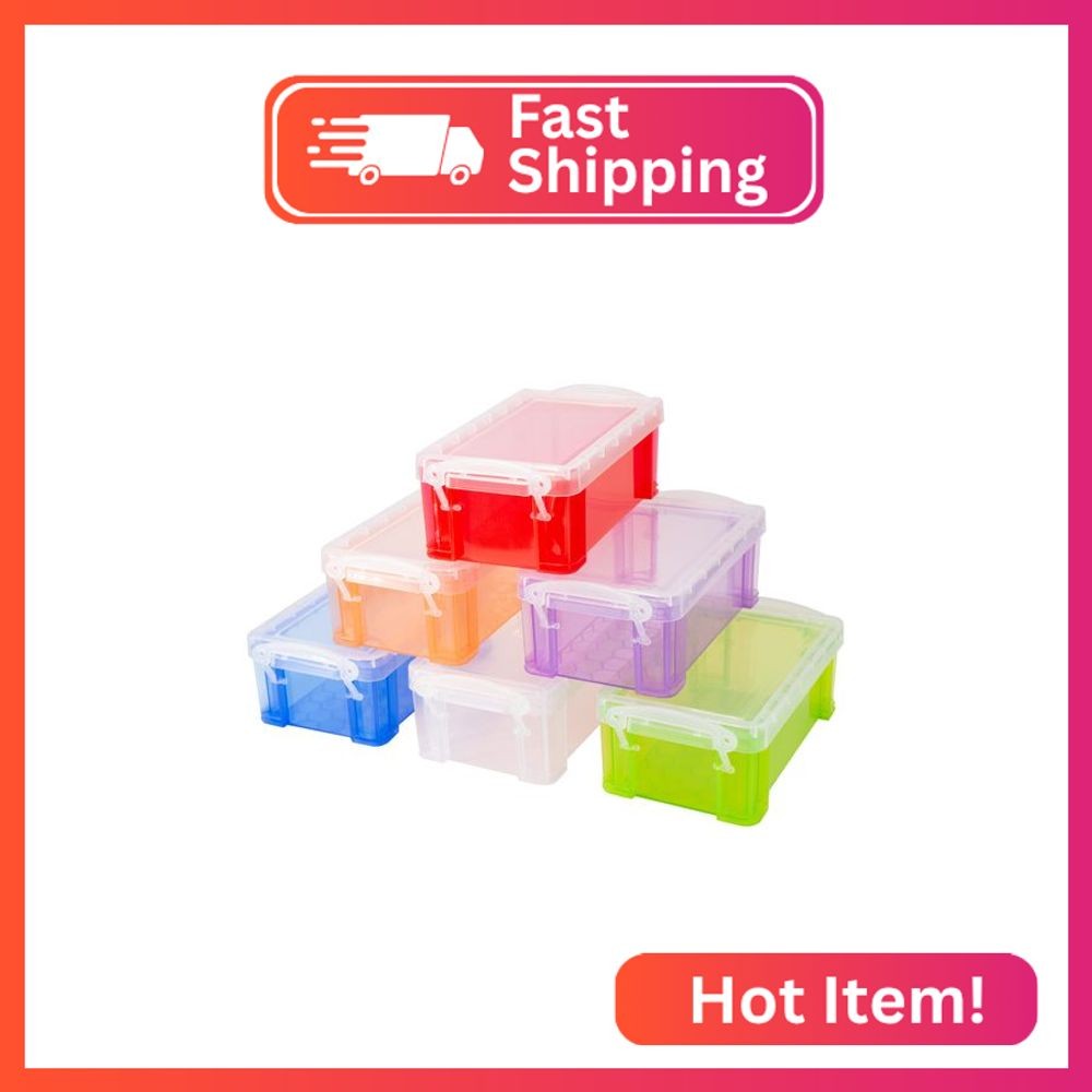 testyu Small Plastic Box, 5" X 2.8" X 2" Stackable Mini Storage Box with Lid, Cl