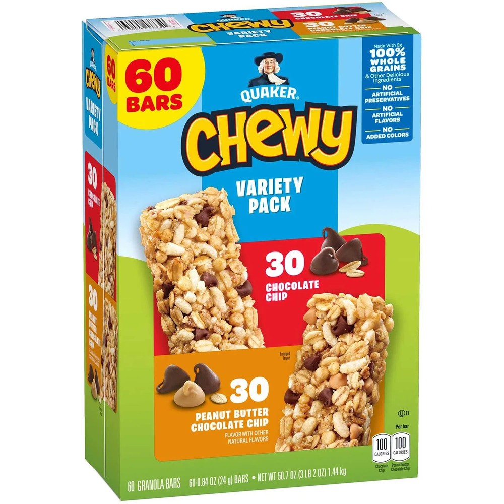 Quaker Chewy Granola Bars Variety Pack 60 ct