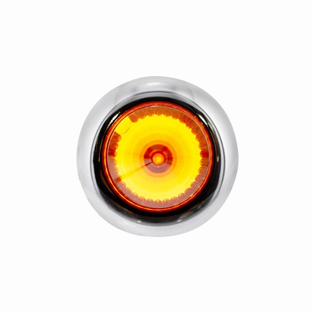 Amber LED / Amber Lens Dual Function Mini Spike Light SS Bezel Clearance/Marker