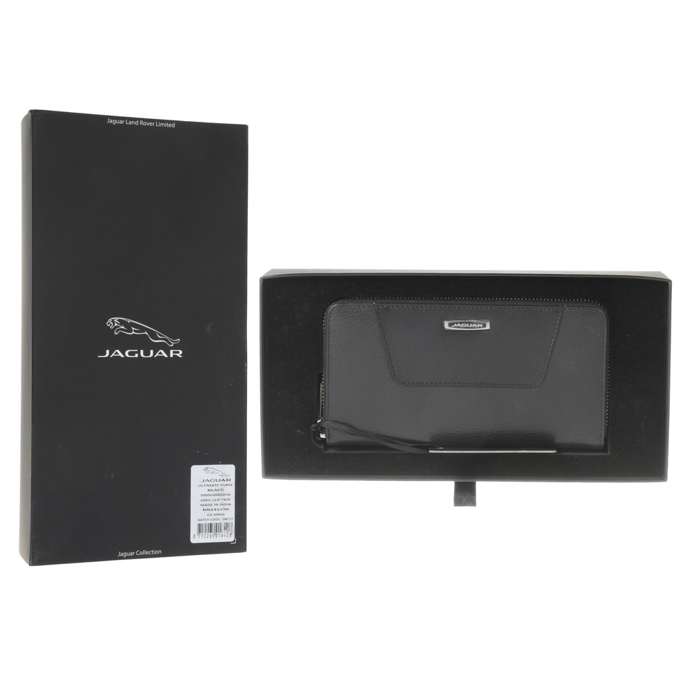 Jaguar Black Leather Purse