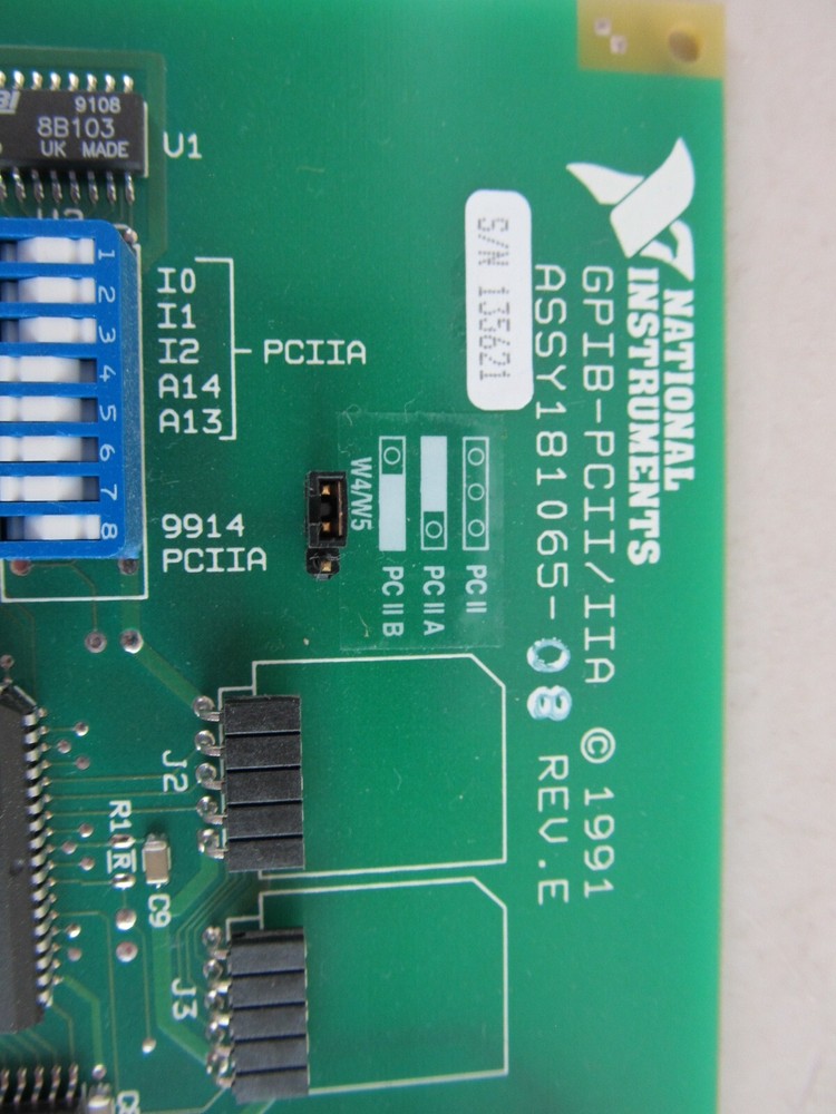 National Instruments GPIB-PCII/IIA Interface Card 181065-08 Rev. E