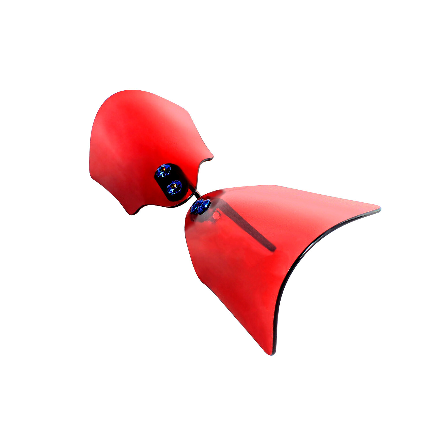 Transparent Red PMMA Acrylic Hand Grip Guard Air Deflector Fit Harley Touring XL