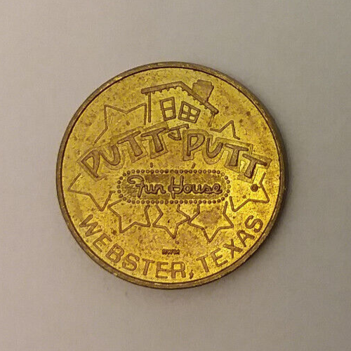 Putt Putt Fun House Arcade Webster, TX Game Token 22mm