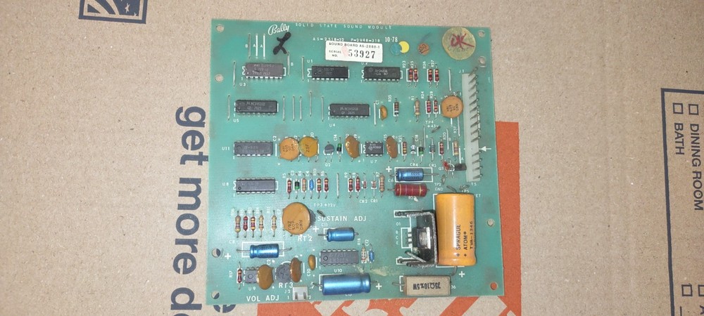 bally pinball arcade sound pcb pcb #3