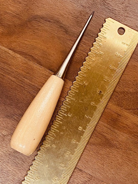 Natural wood scratch awl