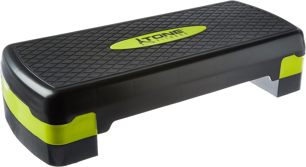 Versatile Aerobic Stepper – Lightweight Exercise Platform, Black & Yellow Design