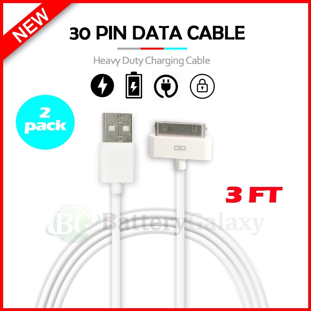 2 USB Sync Data Charger Cable Cord for Old iPod iPhone 3 4 4th iPad 1 2 3rd Gen