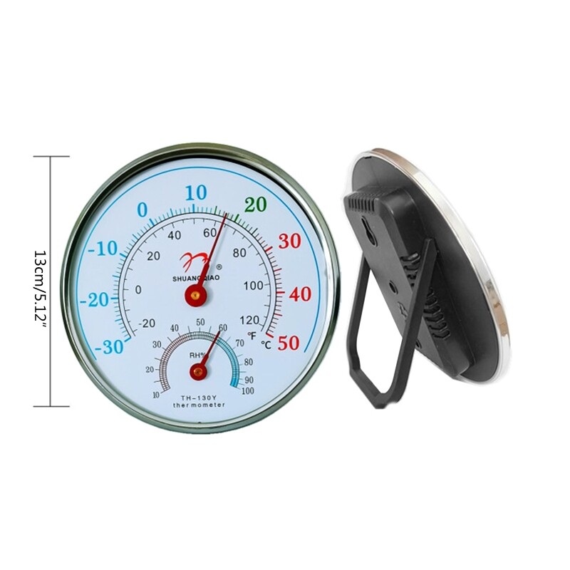 Table Thermometer Hygrometer with Hanging Ring Indoor Outdoor Use
