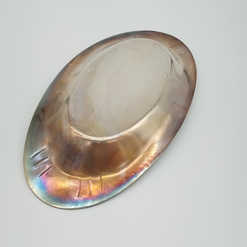 Vintage Heirloom Silverplated Oval Bread Serving Tray