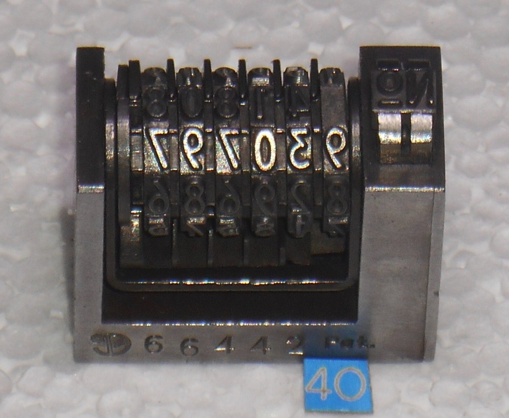 DOLD | letterpress Reverse numbering machine | 40