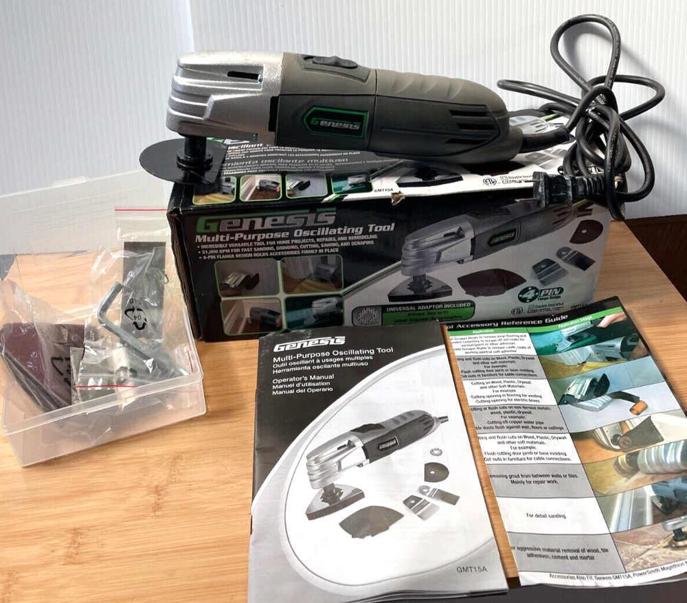Genesis GMT15A Multi-Purpose Oscillating Tool w/Accessories