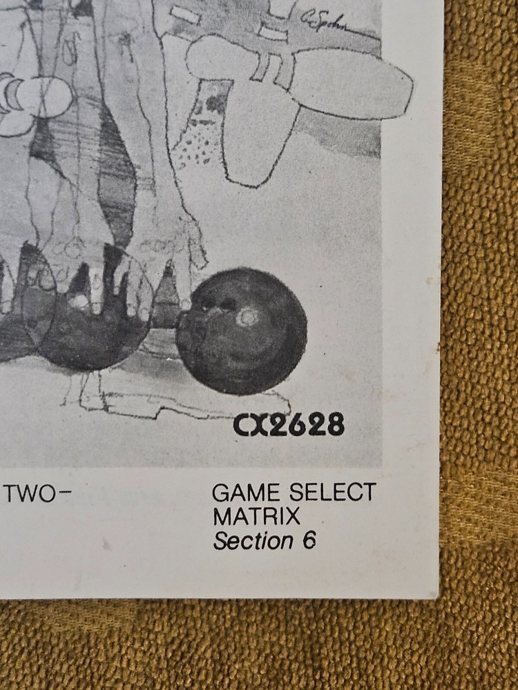 Atari Bowling CX2628 Game Instructions Manual Only